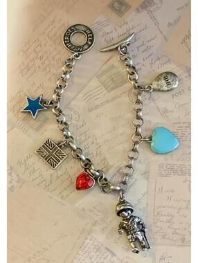 Help For Heroes H4H Charm Bracelet Cool Metal Union Jack Flag Soldier Heart Bead